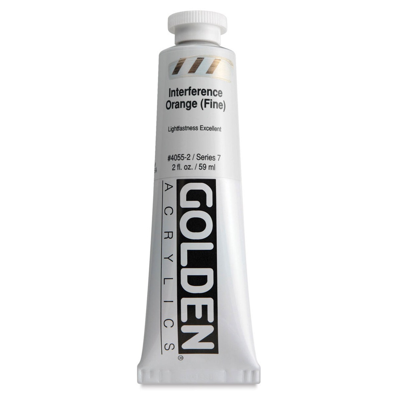 Golden Heavy Body Artist Acrylics - Interference Orange (Fine), 2 oz Tube